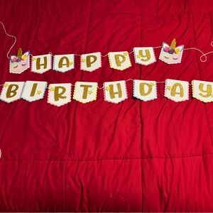 Unicorn Happy Birthday Banner